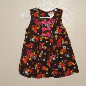 Gymboree  brown floral corduroy dress